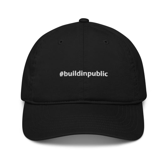 #BuildInPublic - 3D Embroidery Organic Baseball Hat